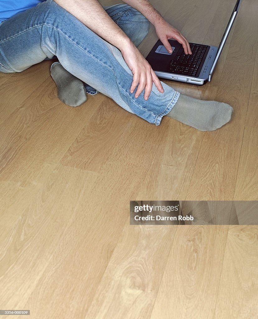 Man using Laptop Computer