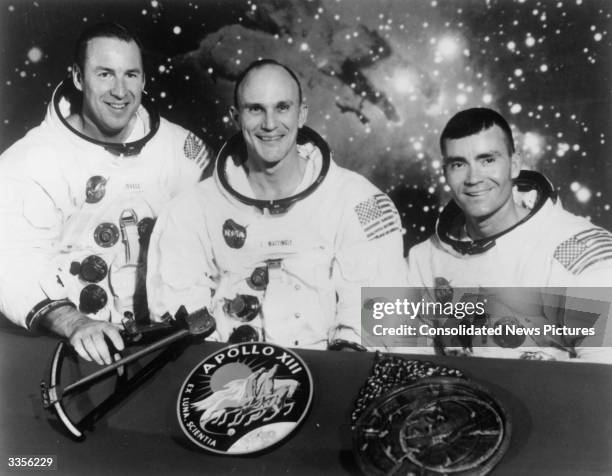 The original proposed crew of Apollo XIII, Navy Captain James A Lovell Jnr, the Apollo 13 Commander, Thomas Ken Mattingly the Command Module Pilot...
