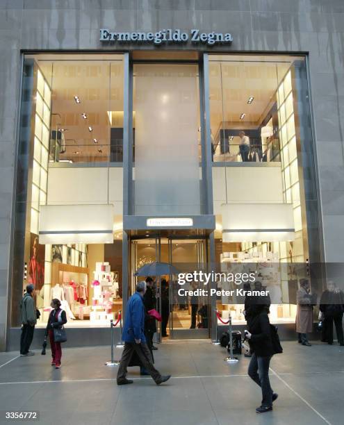 Ermenegildo Zegna Flagship store opening April 13, 2004 in New York City.