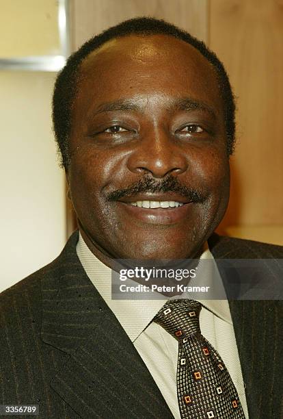 Baseball Hall of Famer Joe Morgan attends the Ermenegildo Zegna Flagship store opening April 13, 2004 in New York City.