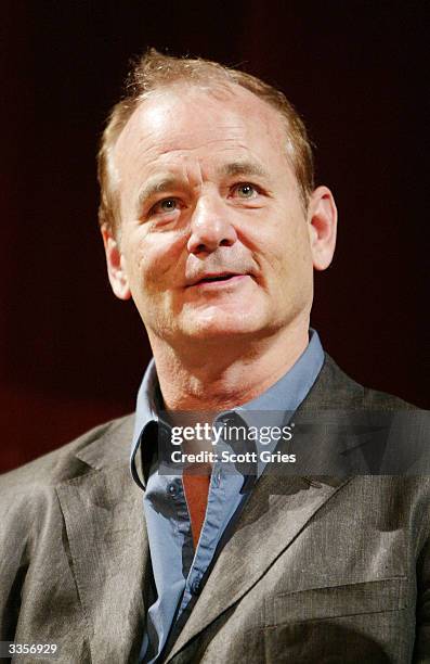 Actor Bill Murray during a talk with film critic Elvis Mitchell following the simultaneous screenings of four of Mr. Murray's films: Quick Change,...