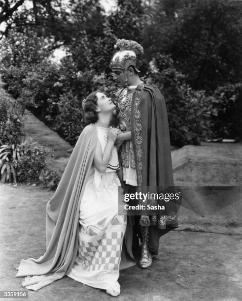 Actors Leslie French and Margaretta Scott perform 'Androcles and the Lion' in London's Regents Park.