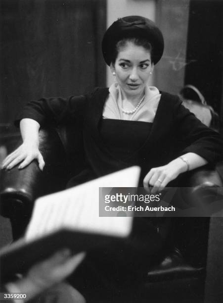 American-born Greek opera singer, Maria Callas Maria Callas , September 1958.