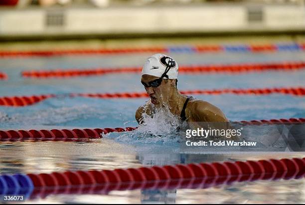 Kristy Kowal in action during the Phillips 66 National Championships at the Clovis Swim Complex in Clovis, California.