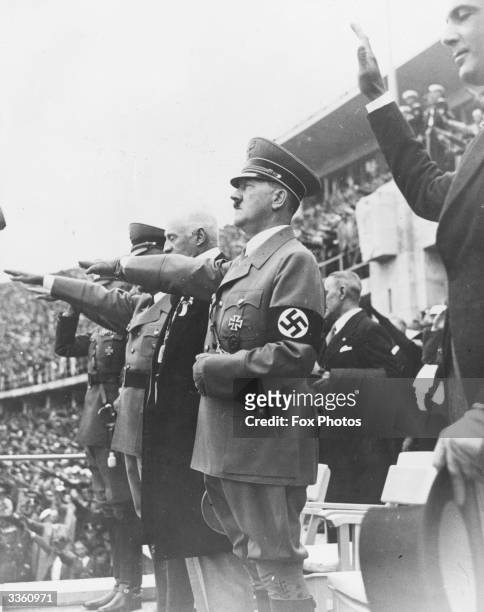 Adolf Hitler at the 1936 Olympic Games which were held in Berlin.