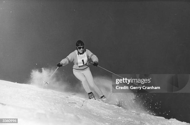 Skiing at the Austrian winter sport resort of Zurs.