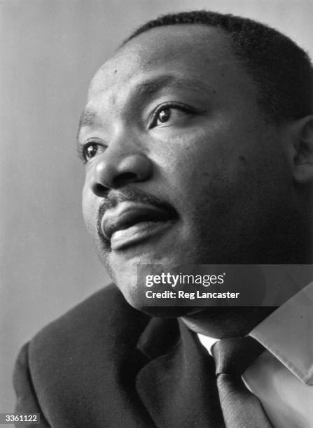 American civil rights campaigner Dr Martin Luther King Jr .