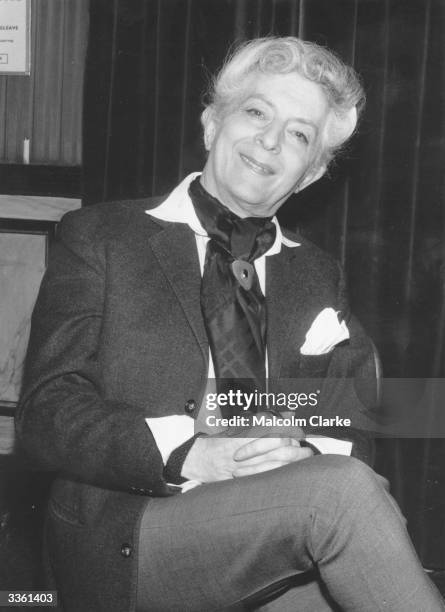 British writer and critc Quentin Crisp at London's Duke Of York Theatre, London.