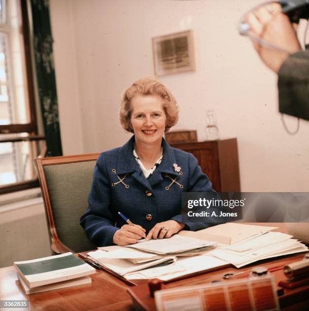 British conservative politician Margaret Thatcher.