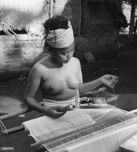 Balinese looms are small and portable, and out of necessity, weaving is a fairly universal skill.