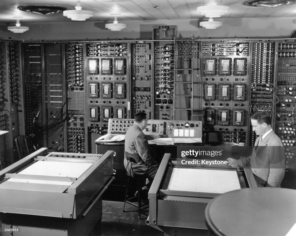 Hmon Storm Computer Model The Typhoon computer being operated from a control console by... News ...