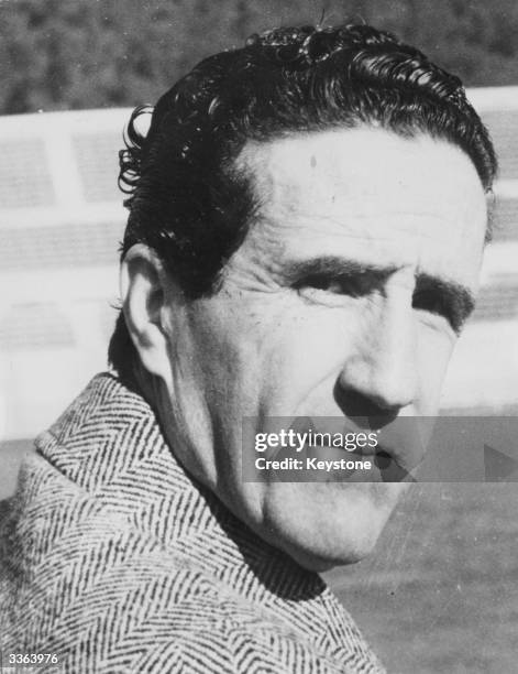 Football strategist, manager and coach of the Inter Milan team, Helenio Herrera.