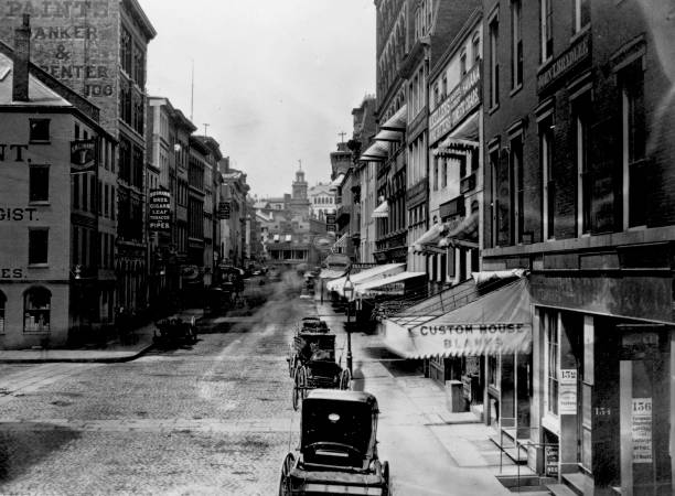 Broad Street in New York on a quiet day.