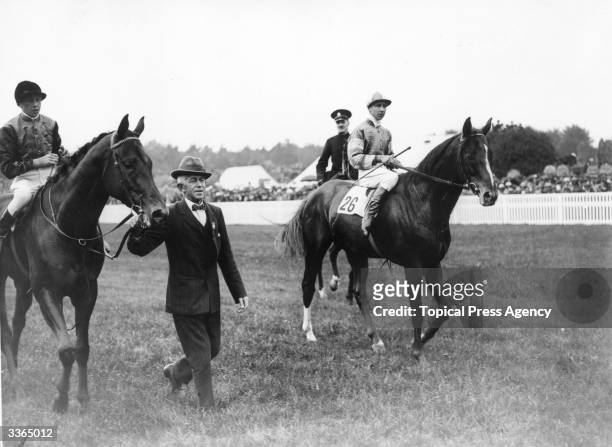 Weathervane is led in after winning the Royal Hunt Cup at Ascot with jockey Ingham.