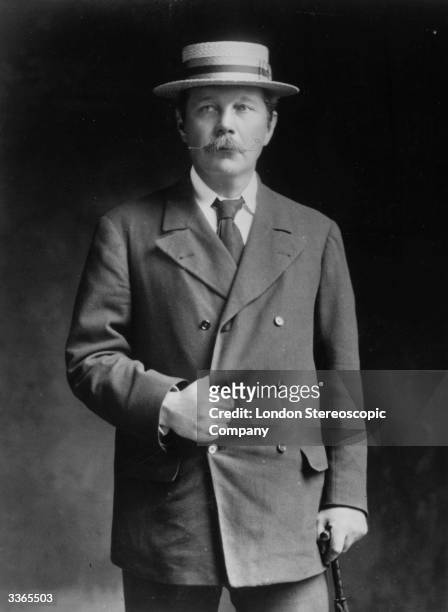 British doctor and creator of literary detective Sherlock Holmes, Sir Arthur Conan Doyle