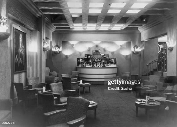 The lounge and the bar at the Monseigneur cocktail bar.