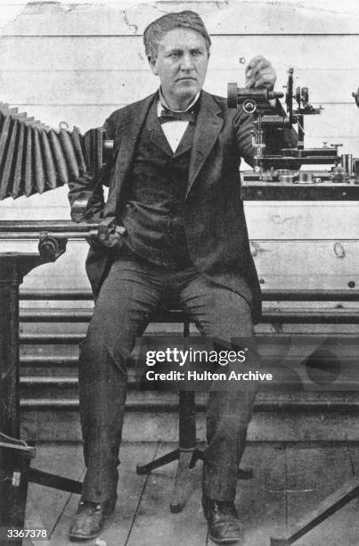American inventor Thomas Alva Edison , whose development of a practical electric light bulb, electric generating system, sound-recording device, and...