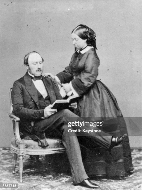 Queen Victoria and her beloved Prince Albert, the Prince Consort, at Buckingham Palace.