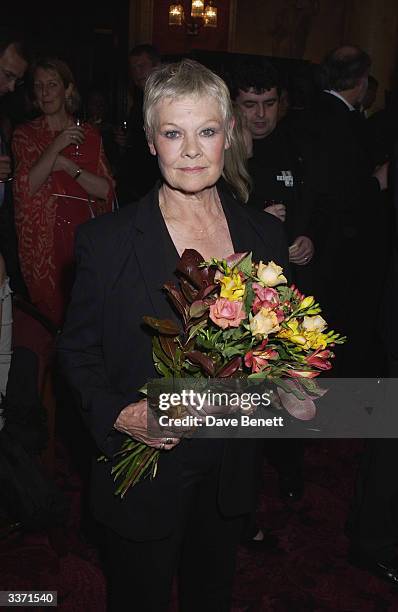 Actress, Dame Judi Dench at the UK Neurofibromatosis Association 20th Anniversary Gala Concert, held at the Theatre Royal on 12th May 2002, in...