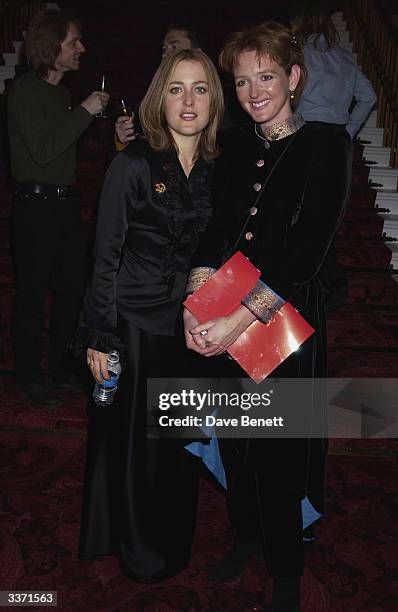 Actresses, Gillian Anderson and Serena Gordon at the UK Neurofibromatosis Association 20th Anniversary Gala Concert, held at the Theatre Royal on...