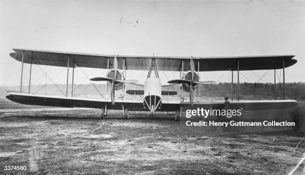 Vickers-Vimy Rolls Royce Transatlantic bi-plane after its first Atlantic crossing.