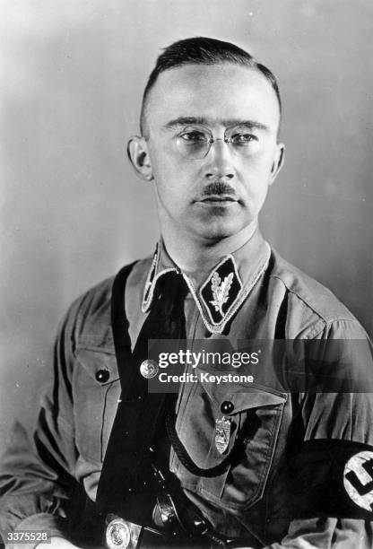 The german Nazi official and chief of the Schutzstaffel Heinrich Himmler .