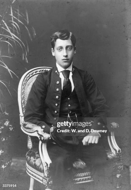 Prince Albert Victor , Duke of Clarence, son of Edward VII, in his teens.