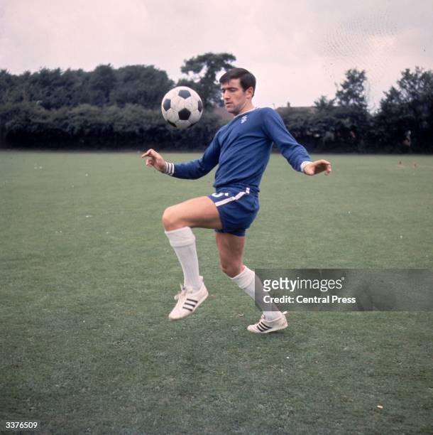 British footballer Terry Venables of Chelsea in training.