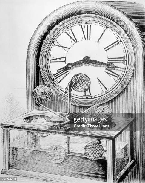 This 'perpetuum mobile', which was supposed to run a clock, was devised by Swedish inventor Bernardis. The mechanism consisted of pairs of glass...