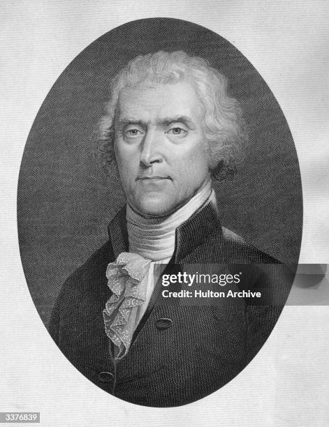 American statesman Thomas Jefferson , the 3rd President of the United States of America. Jefferson was also responsible for the writing of the...