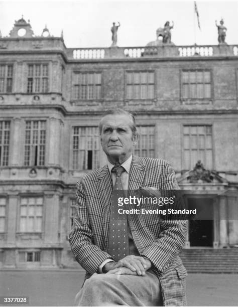 Henry Frederick Thynne, 6th Marquess of Bath outside his home at Longleat House in Wiltshire which he opened to the paying public in 1949 and where...