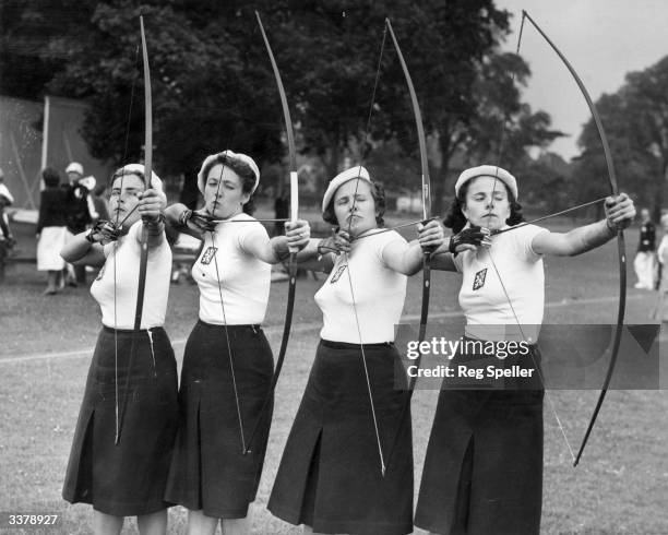 From left to right, Dana Pickova, Sarka Rockova, Helena Sachova and Marta Resslova make up the Czechoslovakian women's team in the International...