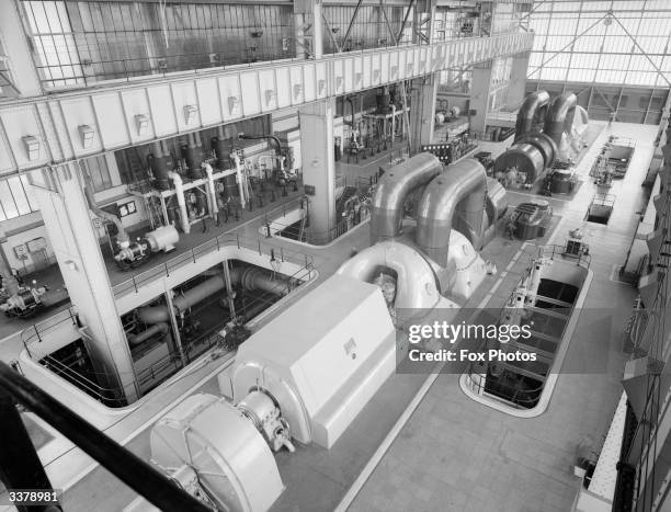 Part of the mechanics of Barking Power Station, Greater London.