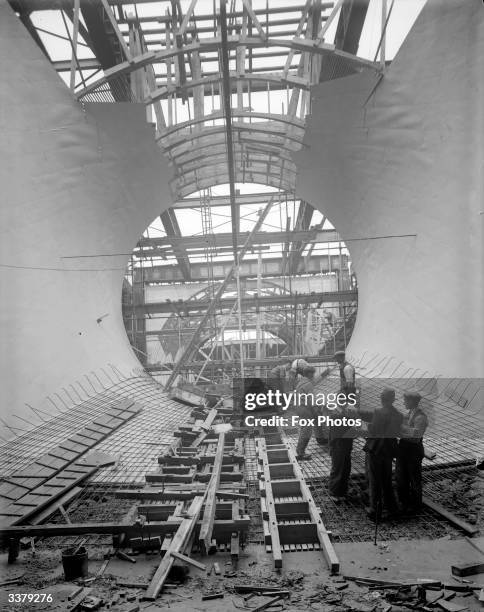 Wind tunnel under construction at RAF Farnborough, Hampshire.