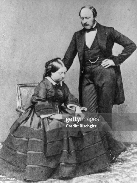 Queen Victoria with her husband Prince Albert .