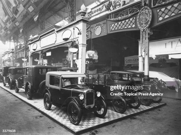 The Austin stand at the 22nd Annual International Automobile Show, Olympia, London.