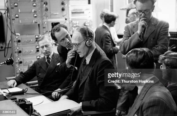 From his base in London's Broadcasting House, S J de Lotbiniere, head of television's outside broadcasting section, coordinates all the movements of...