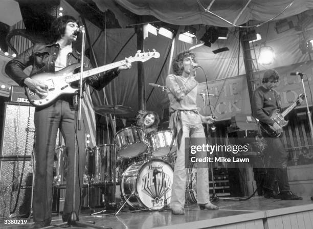 British rock group The Who performing at the Rolling Stones' 'Rock And Roll Circus' event, a performance at Internel Studios in Stonebridge Park,...