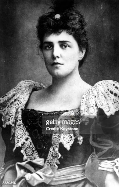 American heiress Jennie Jerome, daughter of Leonard Jerome and later Lady Randolph Churchill, mother of Winston Churchill.