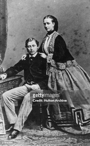 The Prince of Wales , who was to become Edward VII in 1901 after the long reign of his mother Queen Victoria, with Princess Alexandra .