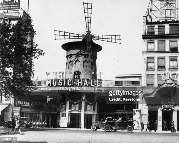The Moulin Rouge nightclub at Paris.