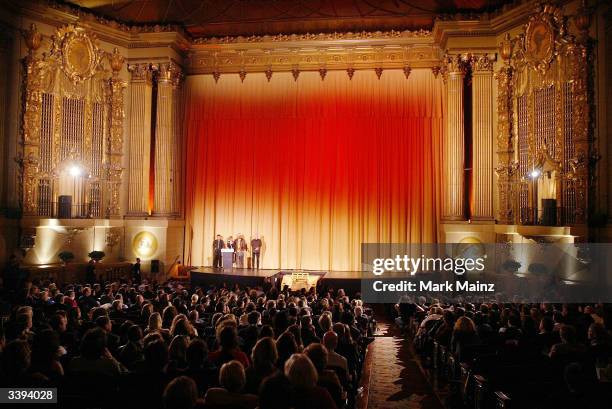 General view of the theatre is pictured at the Opening Night of the San Francisco Film Festival with a showing of "Coffee and Cigarettes" at the...