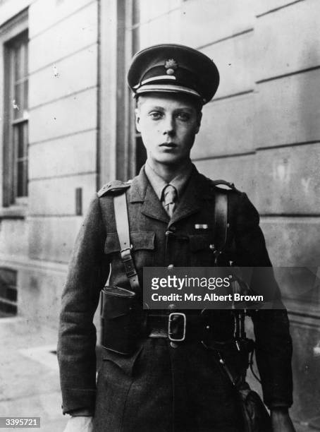 Edward Albert Windsor , the Prince of Wales as Second Lieutenant in the Grenadier Guards. Edward became King Edward VIII, only to abdicate the throne...