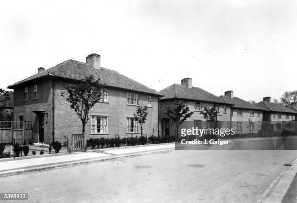 Houses in an LCC estate at Castlenau, Barnes, London.