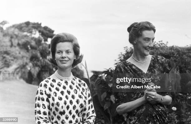 The Duchess of Kent, left, in Uganda for the celebration of the country's independence.
