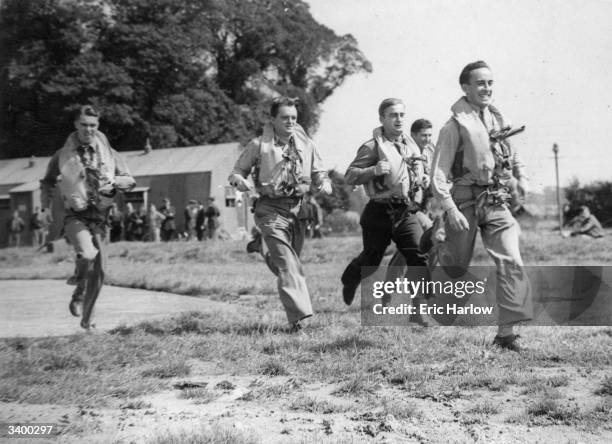 Volunteer American pilots during the Battle of Britain.