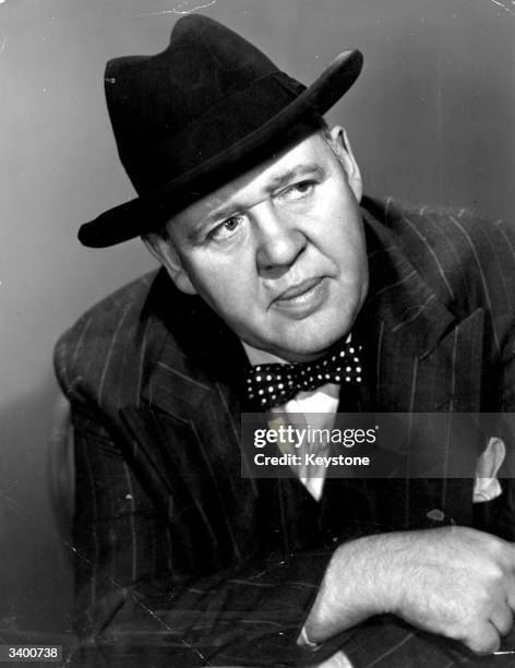 British actor Charles Laughton who is portraying a Nazi in the Enterprise film 'Arch of Triumph'.