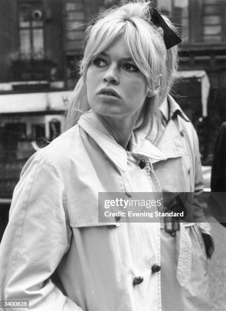 Brigitte Bardot, French film star and sex symbol visiting London's Regent Street.