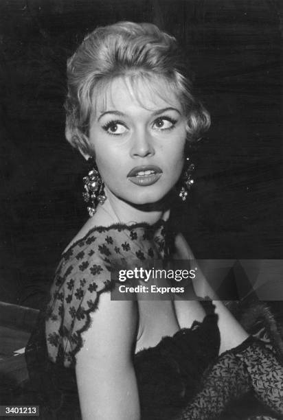 French film star Brigitte Bardot enjoys the London night life.