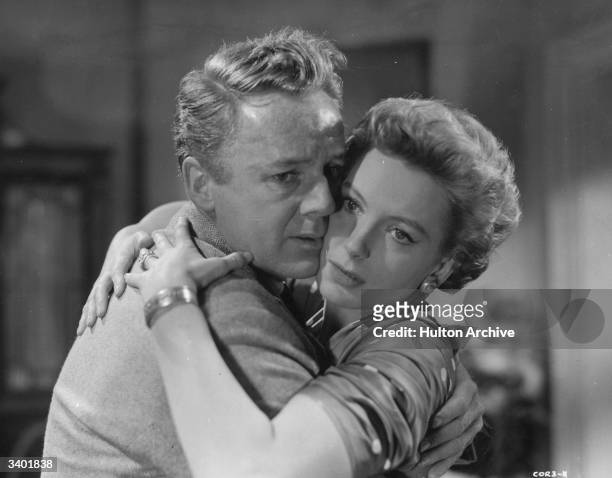 British leading lady Deborah Kerr and American actor Van Johnson in a scene from the film 'The End of the Affair', based on a novel by Graham Greene.